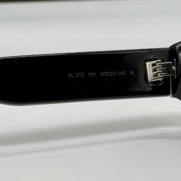 NEW SL572 001 SAINT LAURENT UNISEX BLACK SQUARE SUNGLASSES SAINT LAURENT SL 572 - Picture 12 of 14